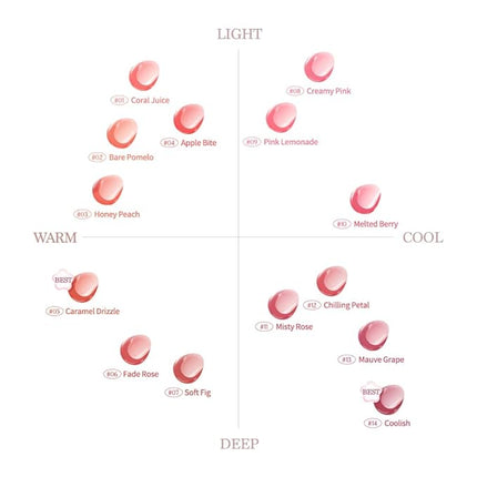 dasique Pure Water Lip Gloss #10 Melted Berry 0.09 oz | Variety of Colors | Dewy Gloss | Buildable Gloss Tesxture | Non-Sticky | K-beauty