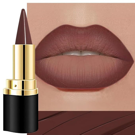 Kaely Maroon Gradient Matte Lipstick Lip Liner Pencil for Women, 2in1 Flawless Contour Gradual Ombre Effect Lip Pencil Makeup Waterproof, labiales mate 24 horas originales, 19