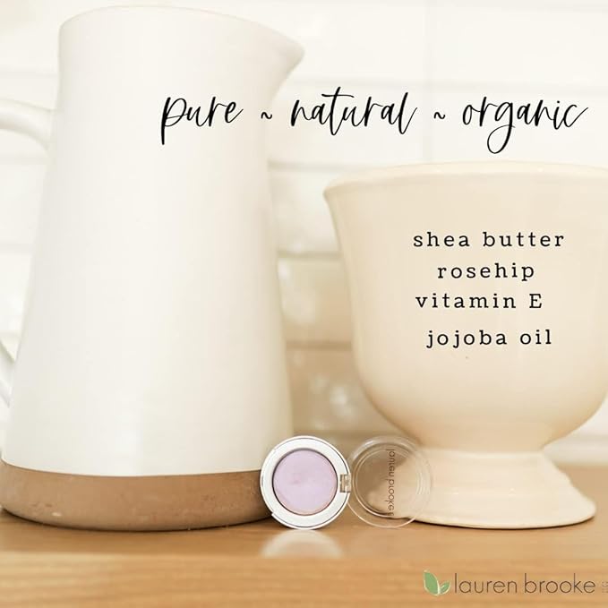 Lauren Brooke Cosmetiques Cream Eyeshadow | Natural Organic Eye Makeup, Richly Pigmented Creme Eyeshadow For Women (Wisteria (Shimmer))