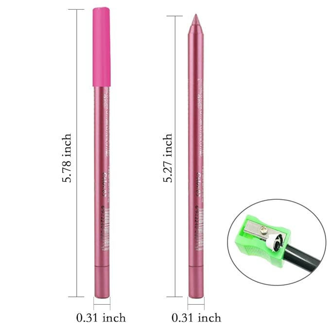 Kaely Gel Eyeliner Pencil for Women, Pearl Pink Eye Liner Waterproof Smudge Proof with Sharpener, Waterline Eye Makeup Liners, delineador de ojos contra el agua, Vegan & Cruelty-Free, 03