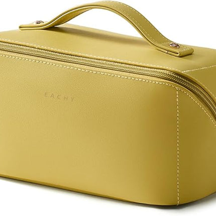 EACHY Travel Makeup Bag,Large Capacity Cosmetic Bags for Women,Waterproof Portable Pouch Open Flat Toiletry Bag Pattern Makeup Bag