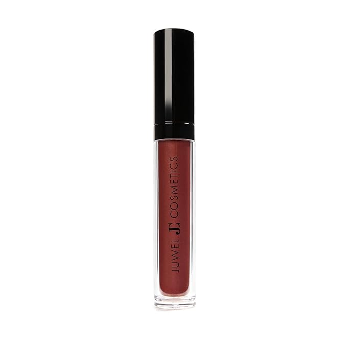 Juwel Cosmetics Luscious Matte Liquid Lipstick, Natural Long Lasting Lipstick with Avocado Oil & Kaolin Clay, Hydrating Mineral-Based Lip Color, Cruelty-Free & Lead-Free, Diva