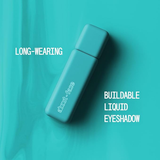about-face Matte Fluid Eye Paint Replicant – High-Pigment Liquid Eyeshadow, Long-Lasting, No-Budge Matte Finish, Vegan & Cruelty-Free (Aqua)