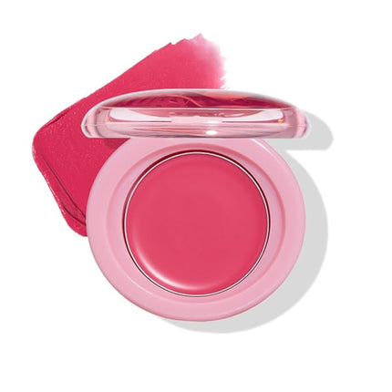 Etude Fruity Lip & Cheek Blur Balm – Sheer Tinted, Moisturizing Cream Balm with Puff, Hydrating Multi-Use Lip & Cheek Color #5 Plump Raspberry 2.3g