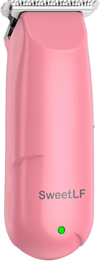 SweetLF Bikini Trimmer for Women-Pubic Hair Trimmer for Women's Legs, Arms & Bikini Line, Body Hair Trimmer with 3 Guards, Type-C Charging, Portable, Pink