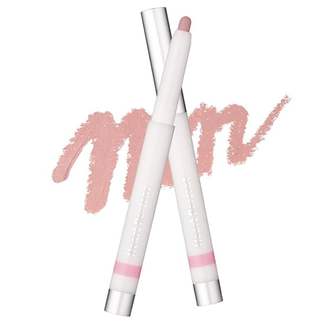 Heart Percent Dote On Mood Lineproof Lip Pencil, 12hr Long-Lasting Fixing & Smooth Drawing Creamy Lip Crayon Multi-Use Lipliner Retractable Overlip Line Color 0.8g (07. Dreamy Pink)