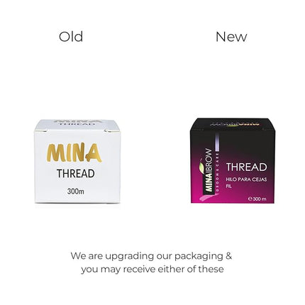 MINA iBROW Thread 1 Spool X 300m | Eyebrow Organic Cotton Thread |Tool for Upper Lip Chin Forehead Ibrow Hair Removal | for Perfect Eyebrow Sculpting | Pack of 6