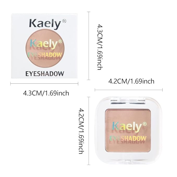 Kaely Pressed Single Eyeshadow Makeup, Little Beige Dress Matte Highly Pigmented Monochrome Eye Shadow Palette, Waterproof Neutral Powder Mini Eyeshadow, sombras para ojos, Lightweight Blendable, 19