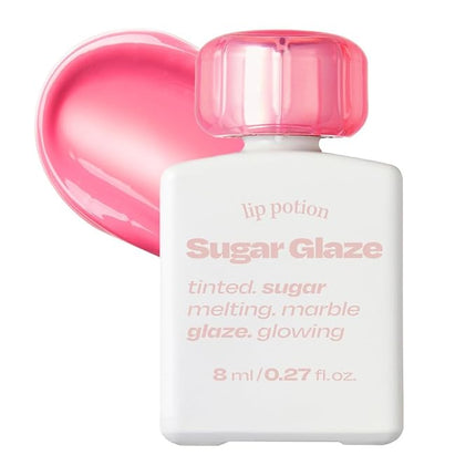 Lip Potion Sugar Glaze Tint | K-Beauty High-Shine & Long-Lasting Lip Tint | Hydrating, Non-Sticky Glossy Finish | 7 Shades | 0.3 Oz (No.11 Dolly Ball)