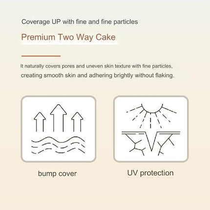 Enough Rich Gold Two Way Cake SPF50, Korean Makeup Setting Powder Foundation, Tattoo Cover Up, Sunscreen for Face, Loose Powder Makeup - Refill Including (#13 Light beige, 0.39 oz)