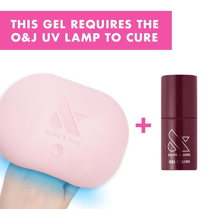 Olive & June Gel Polish | UV LED Nail Lamp Needed | Long Lasting Formula | Up to 21 Days of Wear | Damage-Free Removal | Salon-Quality Manicure, Pedicure at Home | Obsessed | Dark Ruby