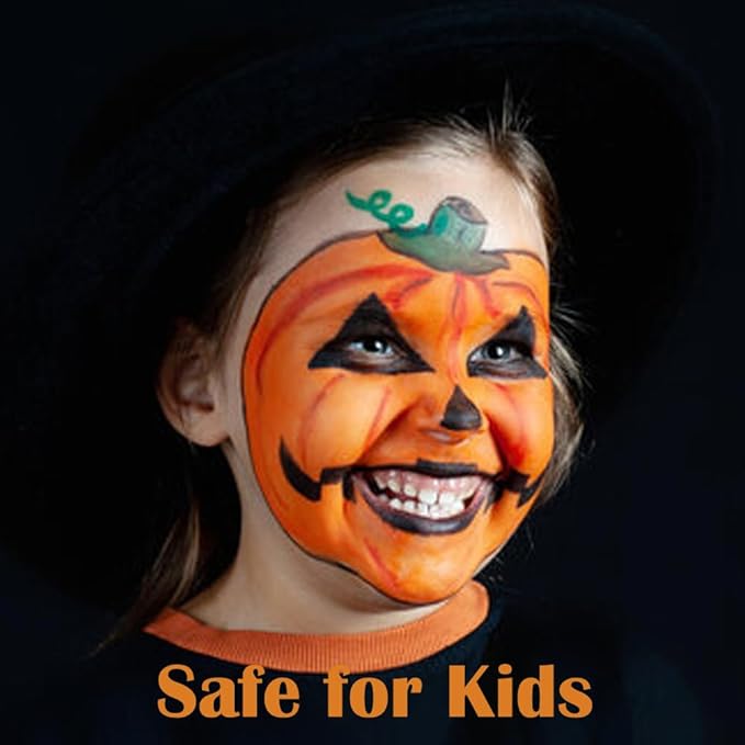 Orange Face Paint Stick,Water-Based Orange Body Paint Stick,Washable Full-Coverage Halloween Face Painting for Lion Tiger Fox Pumpkin Costume,Professional SFX Makeup for Cosplay ,1.06 OZ