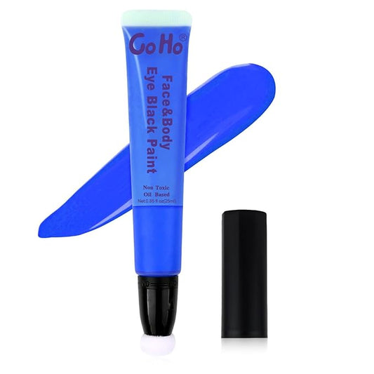 Go Ho Royal Blue Face Paint,Waterproof Cream Blue Face Body Paint for Halloween Cosplay SFX Smurf Mystique Avatar Clown Costume Makeup