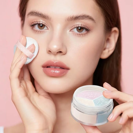 CATKIN Loose Setting Powder - Translucent Matte Finishing Powder, 3 Colors Even Skin Tone, Oil Control Makeup Pore Minimizing Powder with Velour Puff (0.42oz, C04 Matte for Dry Skin)