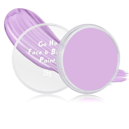 Go Ho Pastel Purple Face Paint Washable for Halloween Makeup,Creamy to Gel Water Based Pastel Purple Body Paint Full Coverage forCosplay SFX Costumes Festivals Makeup,25g