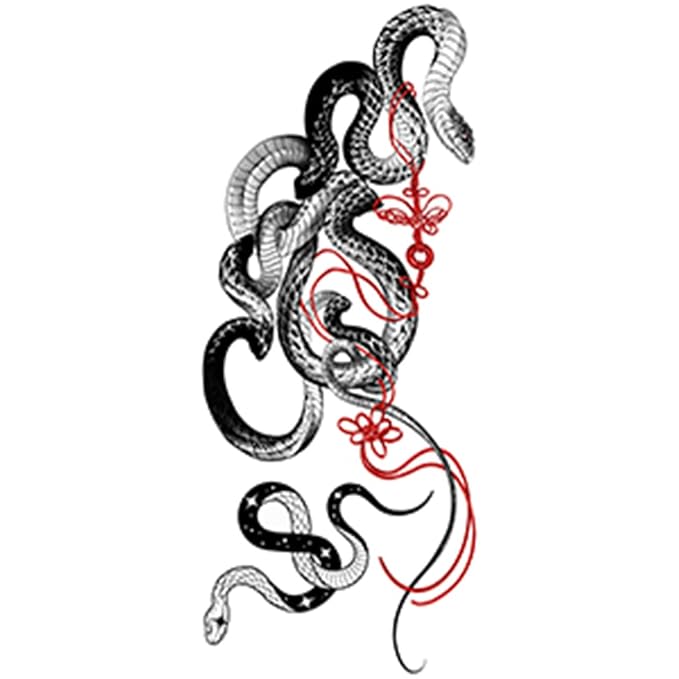 Large Temporary Tattoos Women Temporary Neck Tattoos Temporary Realistic Flower Chest Tattoo for Adults (TS08)