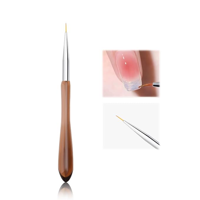 Nail Art Brush Short Line Pen - Precision Tool for Detailed Nail Design, Fine Lines, edge and Intricate Patterns, 12