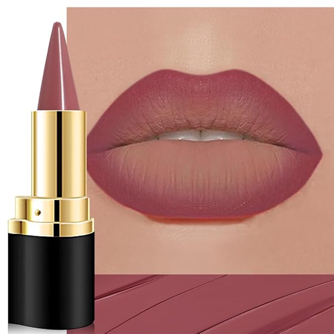 Kaely Mauve Gradient Matte Lipstick Lip Liner Pencil for Women, 2in1 Flawless Contour Gradual Ombre Effect Lip Pencil Makeup Waterproof, labiales mate 24 horas originales, 05