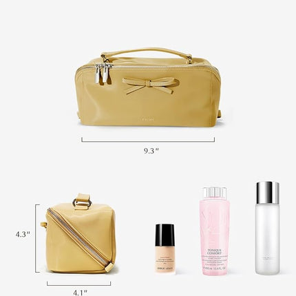 EACHY Travel Makeup Bag,Large Capacity Cosmetic Bags for Women,Waterproof Portable Pouch Open Flat Toiletry Bag Pattern Makeup Bag