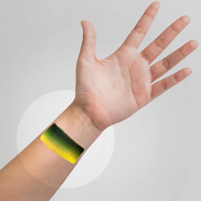 Kraze FX Dome Stroke - Lush (25 gm), Professional 1-Stroke Split Cake, Hypoallergenic, Non-Toxic, Water Activated Face & Body Painting Makeup Supplies for Sensitive Skin, Kid Safe, Adults