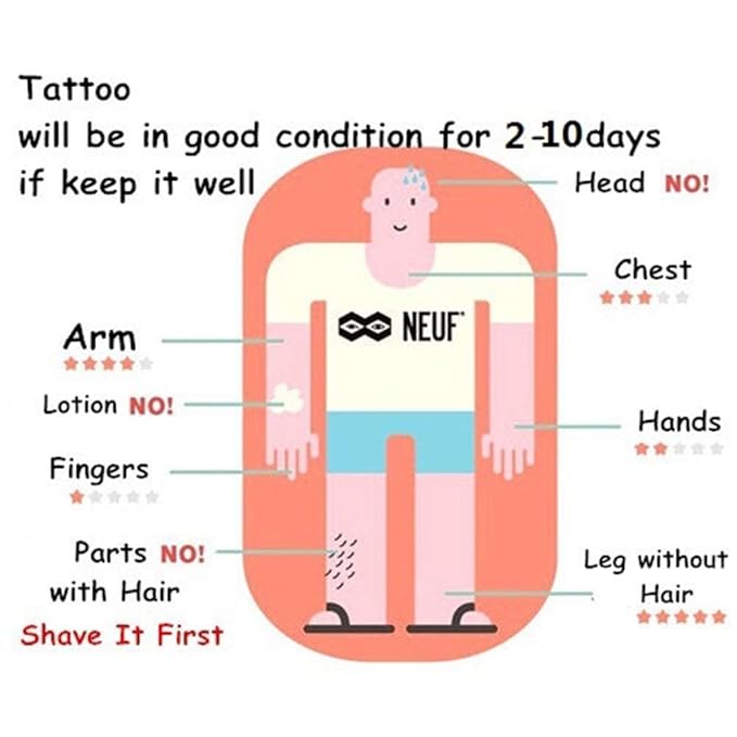 Large Temporary Tattoos Women Temporary Neck Tattoos Temporary Realistic Flower Chest Tattoo for Adults (TS06)