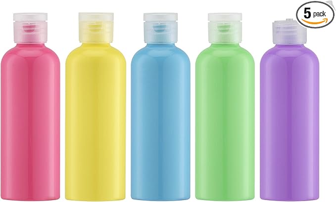 LISAPACK 3.4 oz Travel Bottles for Toiletries, Plastic Travel Size Containers for Shampoo Conditioner TSA Approved, Empty Small Squeeze for Lotion, Leak Proof Mini Liquid Tube for Refillable
