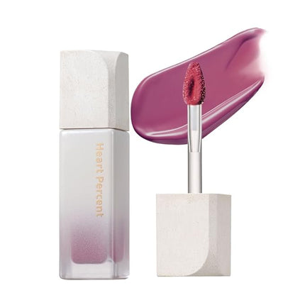 Heart Percent Dote On Mood Pure Glow Tint, Watery & Lightweight Moisturizing Lip Stain Long Lasting Liquid Lipstick 6.8g, #16.Geek & Mauve