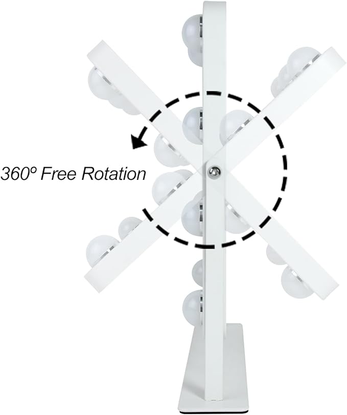 Vanity Mirror with Lights,Lighted Makeup Mirror with 9 LED Bulbs, Light Up Makeup Mirror with Lights for Dressing Room & Bedroom,Smart Touch Control,360 Rotation