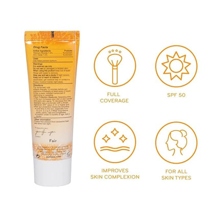 pürlisse Youth Glow Vitamin C CC Cream with SPF 50 - Color Corrector Enriched with Sea Buckthorn, Vitamin C & Hyaluronic Acid - Boosts Radiance & Youthfulness - Paraben-Free - Light Medium (1.4 oz)