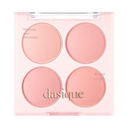Dasique Blending Mood Cheek #07 Candy Berry | 4 Blendable Shades in Lightweight Smooth Powder | Vegan | Blush
