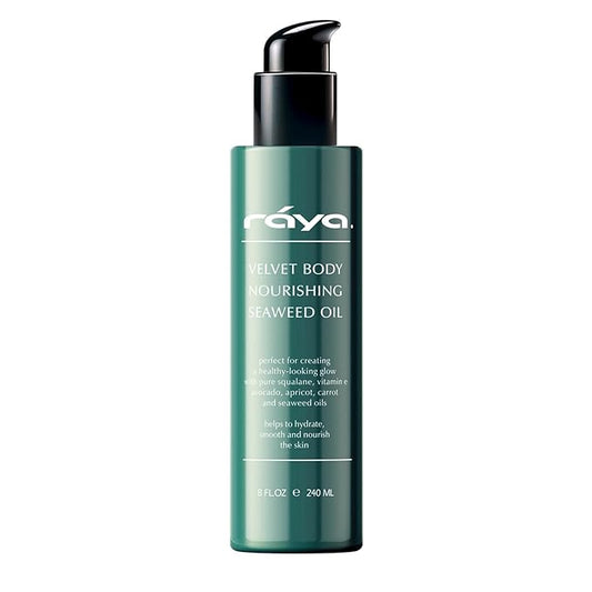 RAYA Velvet Body Nourishing Seaweed 8 oz Oil (S-105) | Hydrating and Nourishing Body Treatment | Made with Natural French Seaweed Oil, Vitamins, and Minerals