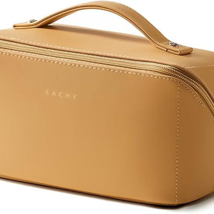 EACHY Travel Makeup Bag,Large Capacity Cosmetic Bags for Women,Waterproof Portable Pouch Open Flat Toiletry Bag Pattern Makeup Bag