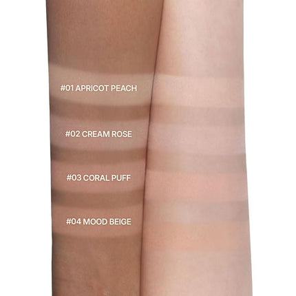 Dasique Blending Mood Cheek #01 Warm Blending l Cruelty-Free l 4 Blendable Shades in Lightweight, Long-lasting, Smooth Powder