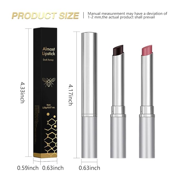 2Pcs Honey Tinted Lip Balms Lip Stain, Sheer Hydrating Lip Skin Tint, Gloss Balm Moisturizing Lip Color for All Skin Tones, Nourishing Lip Balm with a Hint of Natural Black Cherry Tint