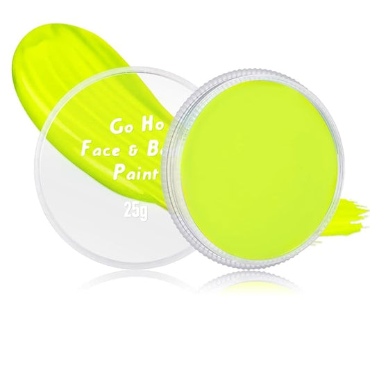 Go Ho Ogre Green Face Paint Washable for Halloween Makeup,Creamy to Gel Water Based Green Body Paint Full Coverage forCosplay SFX Costumes Festivals Makeup,25g