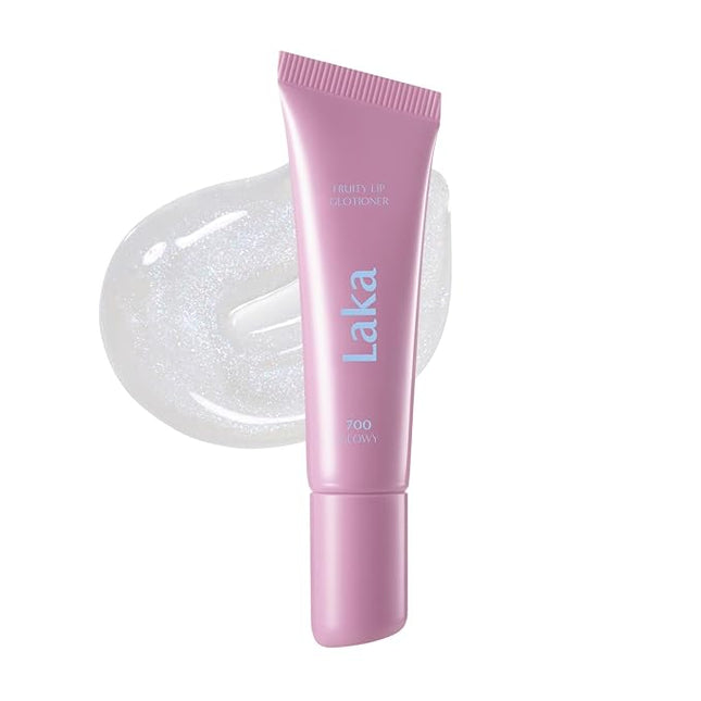 Laka Fruity Lip Glotioner, 10ml/0.33 fl.oz, Lip Gloss with High Shine Vivid Colors, Jelly tip for Hygienic & Easy Application, K-Beauty (#700 Glowy)