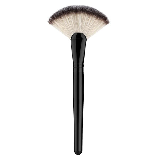 Fan Makeup Brush, Luxspire Professional Highlighting Make Up Brush Blush Bronzer Cheekbones Brush, Single Large Soft & Dense Face Blush Powder Foundation Brushes Make Up Tool, Black