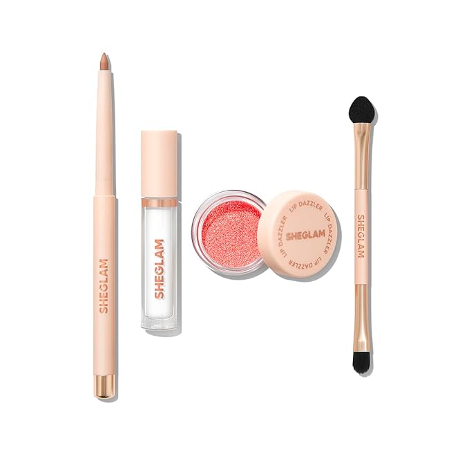 SHEGLAM Lip Dazzler Glitter Kit Long-Lasting Glitter Lip Gloss Sexy Super Stay Non-Sticky Shiny Liquid Kit Lipstick Y2K-Final Act