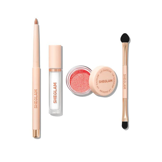SHEGLAM Lip Dazzler Glitter Kit Long-Lasting Glitter Lip Gloss Sexy Super Stay Non-Sticky Shiny Liquid Kit Lipstick Y2K-Final Act