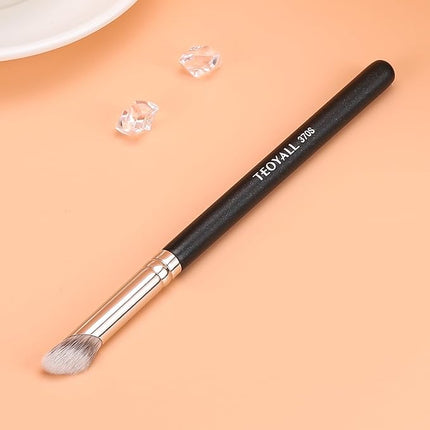TEOYALL Mini Nose Contour Brush, Synthetic Under Eye Concealer Brush for Blending Setting Buffing with Liquid, Cream and Powder Cosmetic (370S)