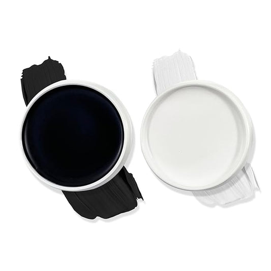 Black White Face Body Paint Professional Oily Based Body Face Paint Foundation Halloween Makeup Palette Kit for Halloween Skeleton Vampire Zombie Goth Stage SFX Special Effects Makeup