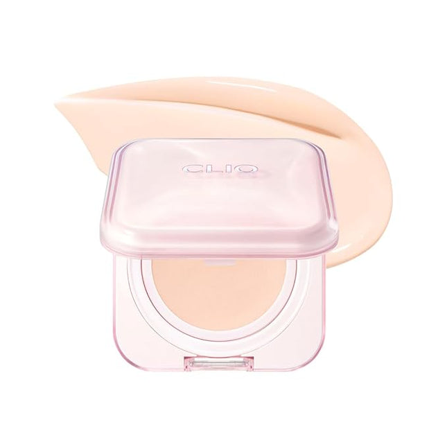 CLIO Kill Cover Mesh Glow Essential Cushion Foundation, Buildable Ultra-Fit Coverage with Glow Finish, Long-Lasting Hydration, Flawless Natural Cover for Radiant Skin, Korean Foundation (21C LINGERIE)