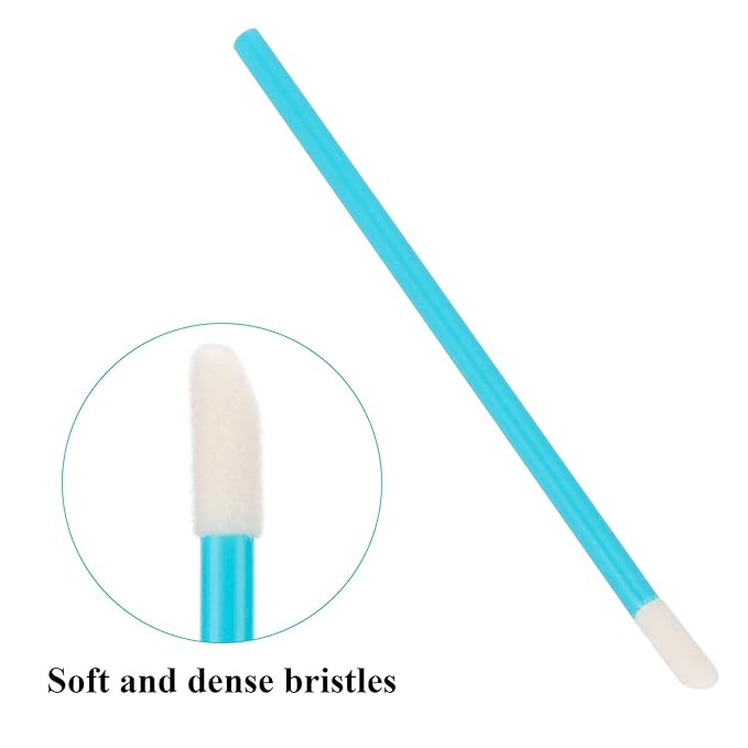 700 Piece Disposable Lip Wands - Lip Brushes, Lipstick & Gloss Applicators - Lint Free Makeup Applicator Brush Beauty Tool - Blue