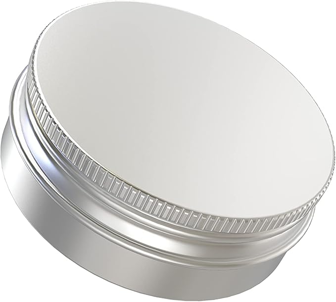 1 Ounce Aluminum Tin Jar Refillable Container, with Screw Lid, Silver 20 pcs