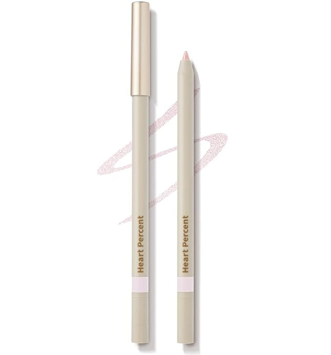 Heart Percent Dote On Mood Gel Eyeliner Pencil – Long-Lasting Waterproof Smudge Proof Smooth Retractable, Aegyo Sal Makeup, Under Eye Highlighter with Built-In Sharpener, #09. Glim Pink