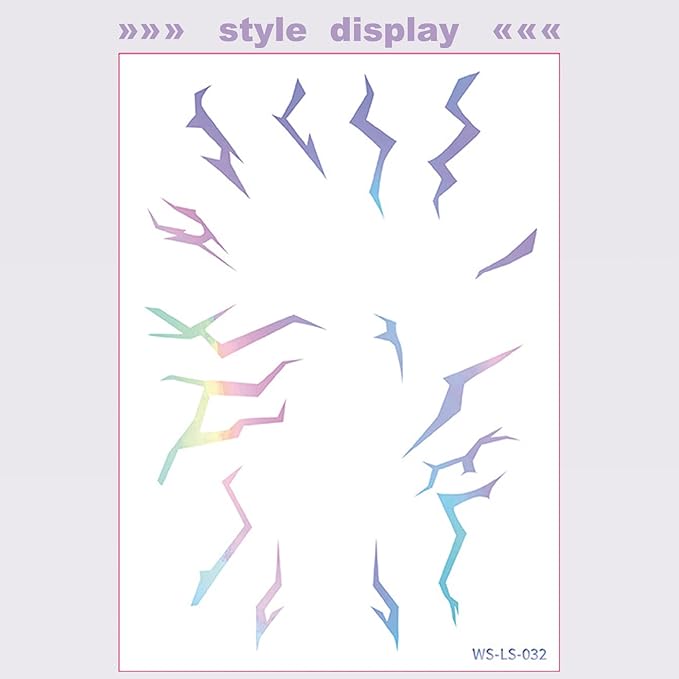 4 PCS Temporary Tattoos,Cosplay Tattoos Stickers,Cosplay Accessories for Cosplay, Halloween and Party Makeup