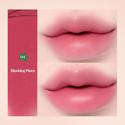 Etude Fruity Lip & Cheek Blur Balm – Sheer Tinted, Moisturizing Cream Balm with Puff, Hydrating Multi-Use Lip & Cheek Color #4 Unripe Plum 2.3g