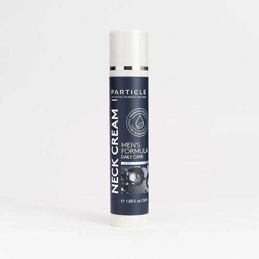 Particle Neck Cream, Daily Skin Care for Men with Collagen, Hyaluronic Acid, Retinol, Vitamin E, Moringa Oil & Shea Butter for Health Skin Support, Hydrating Men’s Body Lotion, 1.7 fl oz