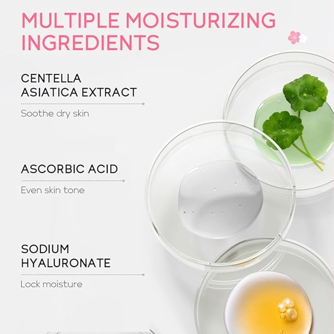 SAKURA Skin Care Set, Skin Care Sets & Kits Women Girls Gift Set with Cleanser, Face Serum, Face Cream, Toner, Eye Cream, Travel Size Skincare Set for Women Teen Girls Birthday Christmas Gift (SAKURA)