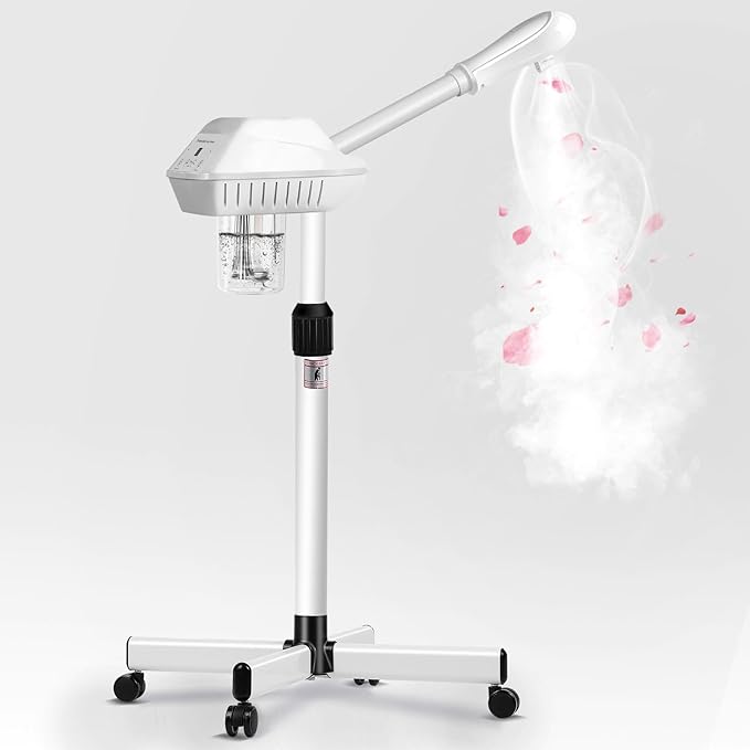 Professional Facial Steamer for Atomization Humidifier Atomizer, Adjustable Height and Angle, Face Steamer Clean Skin Firming Pores and Moisturizing Suitable for a Beauty, Spa, at Home